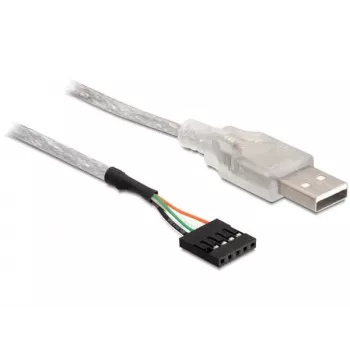 USB 2.0-A male to pin header cable DeLOCK 83078 Silver
