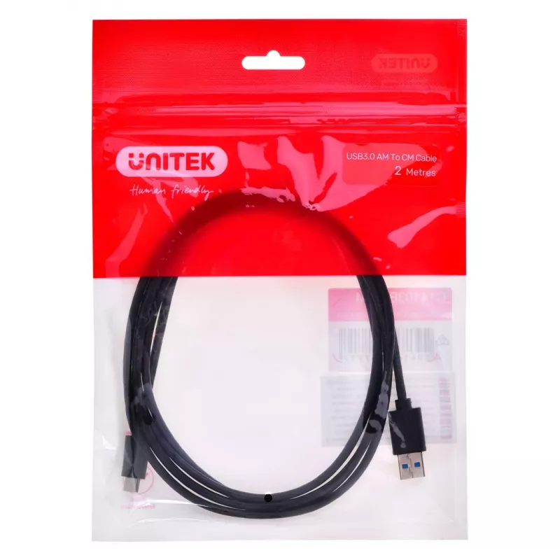 UNITEK CABLE USB-C, USB-A, 5 GBPS, 2M