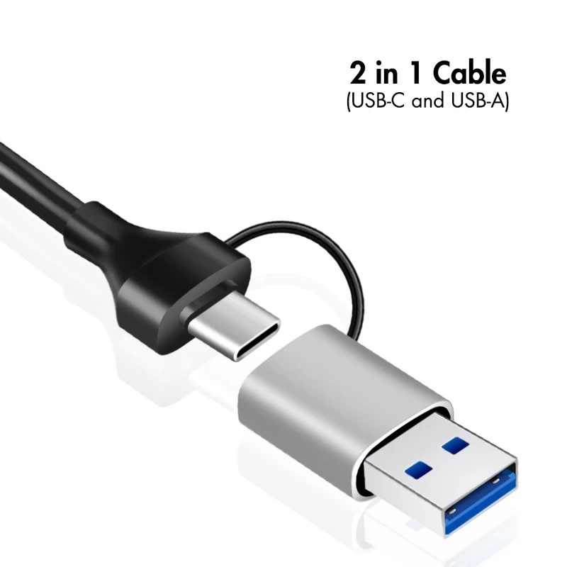 USB-A/-C to 2,5G Ethernet adapter, gray