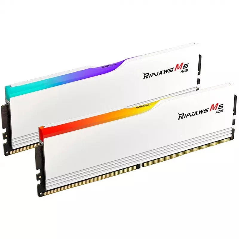 DIMM 32 GB DDR5-6000 (2x 16 GB) Dual-Kit, Arbeitsspeicher weiß, F5-6000J3040F16GX2-RM5RW, Ripjaws M5 RGB, INTEL XMP