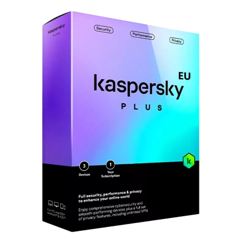 Kaspersky Plus | 3 Devices | 1 Year | EU