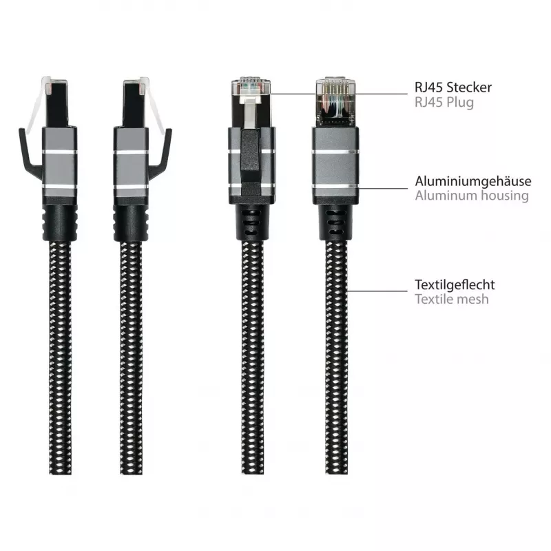Good Connections Ethernet-Cable USB-C RJ45, Anthracite, 2,0m