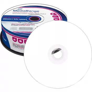 CD-R MediaRange MRPL512 700 MB 52x Inkjet Printable 25 pcs Spindle