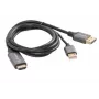 HDMI(M)->DISPLAYPORT(M) CABLE 1M 4K BLACK LANBERG