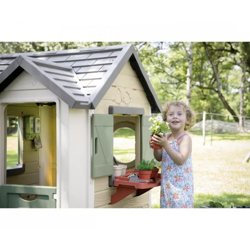 Playhouse SMOBY 810408 floorstanding outdoor playhouse for ages 2+ multicolour with 1 door
