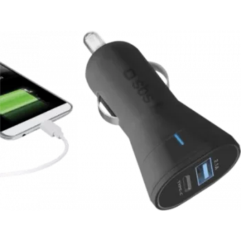 SBS TECRTC1USB2AUL Charger for Mobile Devices Auto Black (TECRTC1USB2AUL)