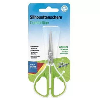Scissors WEDO 975 411 universal straight-cut single 114 mm, green/white