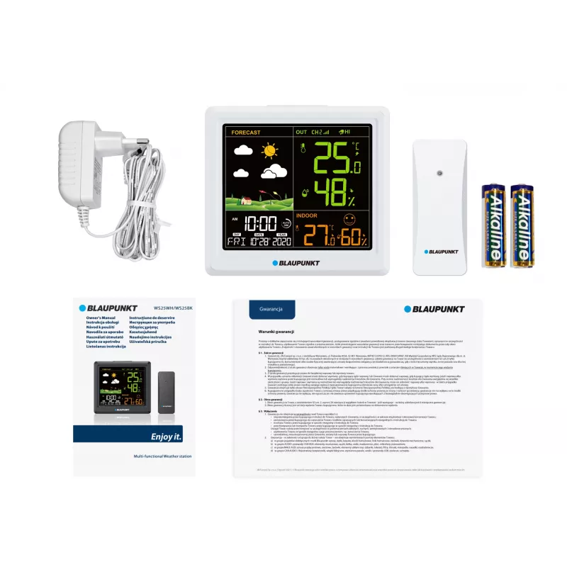 Weather Station BLAUPUNKT WS25WH — indoor/outdoor measurements, wireless sensors