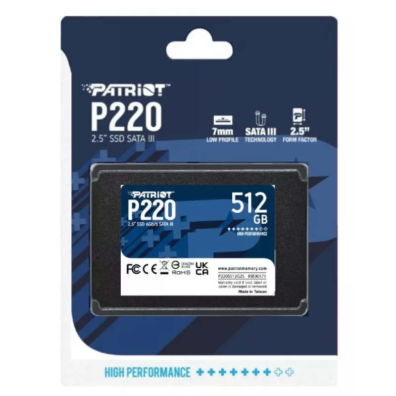 Patriot Memory P220 512GB 2.5 Serial ATA III (P220S512G25)