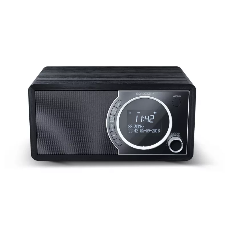 Sharp DR-450 Digital Radio - Black, Personal, Digital, DAB, DAB+, FM, 87.5 - 108 MHz, 174.928 - 239.2 MHz, 3 W