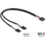 Internal USB cable DELOCK 84513 — USB 2.0 4-pin to 10-pin, 0.3 m, black