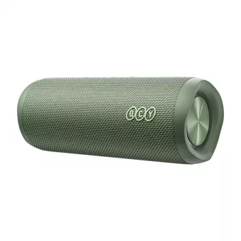Wireless speaker QCY SP7 green Bluetooth 5.0 portable, rechargeable battery, compact design