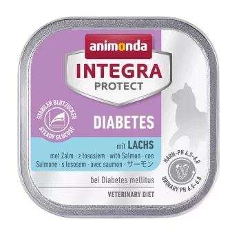 Wet cat food animonda Integra Protect Diabetes Salmon 100 g, adult, moisture 81%, protein 11%, fat 5%