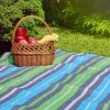 Picnic blanket PROMIS KP200PZ, green stripes, 200 x 150 cm