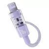 USB-C to Lightning fast charging cable Baseus Gem 1 m 20 W Purple, nylon jacket, 7-pin Lightning
