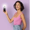 Freestanding Makeup Mirror Medisana 23603 — Round White, Battery Powered, Foldable, Built-in Lighting