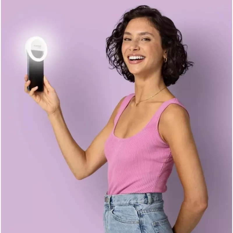 Freestanding Makeup Mirror Medisana 23603 — Round White, Battery Powered, Foldable, Built-in Lighting