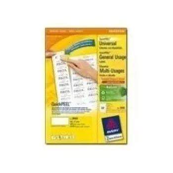 AVERY Zweckform QuickPEEL Universal-Labels, 48 x 21 mm White, border all around, ProNature - FSC Certified (3650)