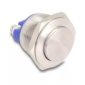 Push Button DELOCK 22042 19 mm, 2 screw terminals, panel-mount