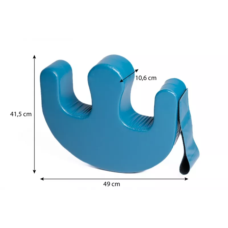 Rehabilitation cushion ANTAR AT03023 for seated posture and pressure relief, blue, 415×490×106 mm