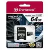 Flash Memory Transcend 64GB MicroSDXC UHS-I TS64GUSDU1