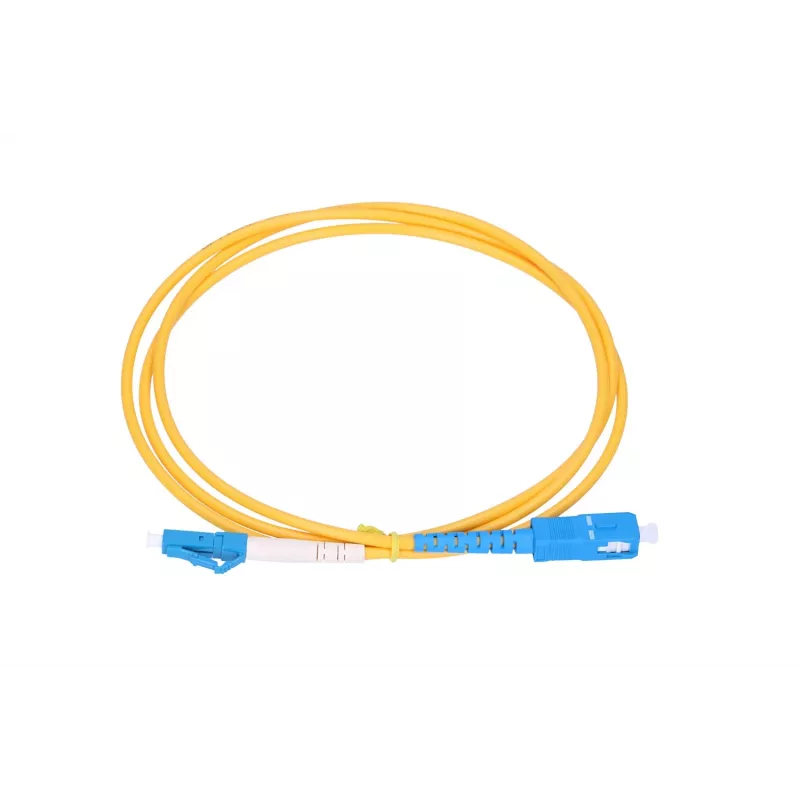 Patchcord Extralink LC/UPC – SC/UPC Single‑Mode G.652D, simplex, 3 mm, 0.5 m