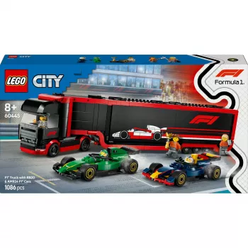 LEGO CITY 60445 F1 - Truck with RB20 & AMR24 F1 Cars