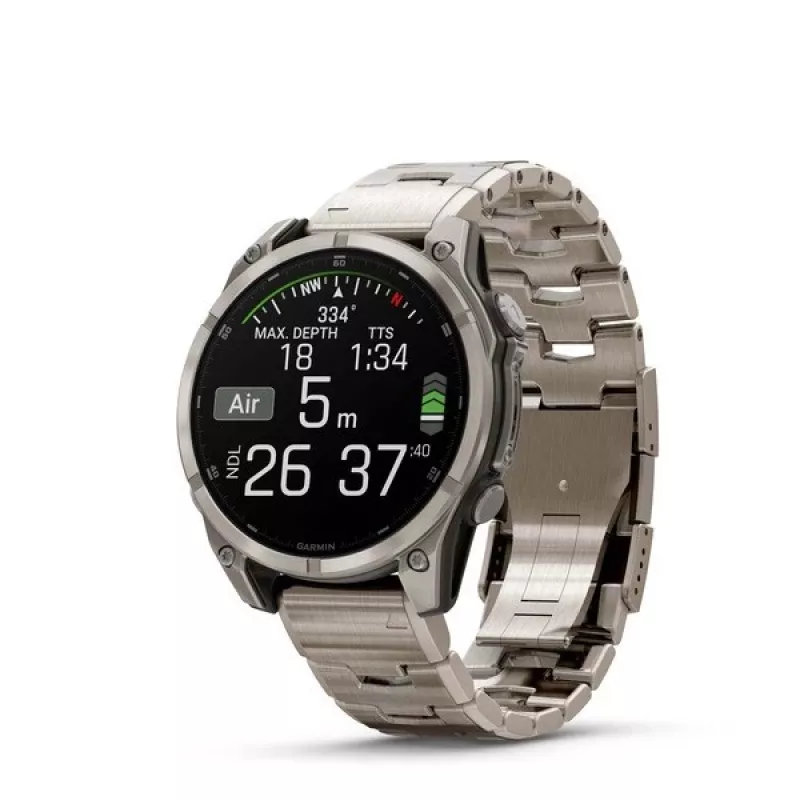 Smartwatch GARMIN Fenix 8 47 mm, 1.4 inch (3.56 cm) AMOLED 454×454, Titanium, Wi‑Fi, GPS