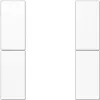 Wall switch cover plate JUNG LS 502 TSA WW, white, compatible with LS 5072/5092/5178 series