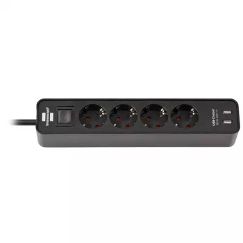 Power Extension Brennenstuhl Ecolor 1.5m 4 AC Outlets Indoor Black