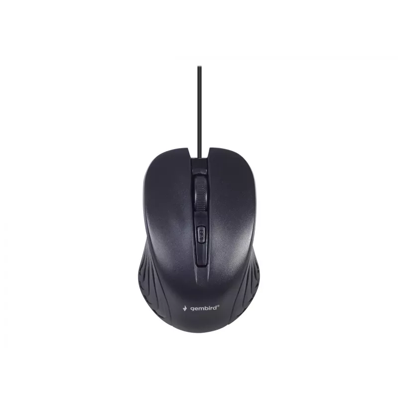 Wired full-size keyboard Gembird KBS-UM-04 USB QWERTY US English with mouse, black, 1.5 m cable