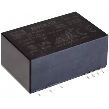 Power adapter/inverter Mean Well IRM-03-15S, 3 W, input 85–305 V, output 15 V, RoHS, 24×37×16 mm