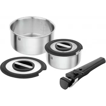 Cookware set ZWILLING Unlock 5-piece, 18/10 stainless steel, model 1034435