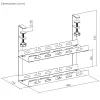 Under desk cable organizer, MC-104 B
