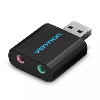 Vention USB External Sound Card Black Metal Type