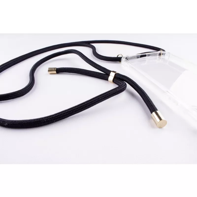 Phone necklace case Lookabe for iPhone 7/8 Plus — gold chain, black pouch