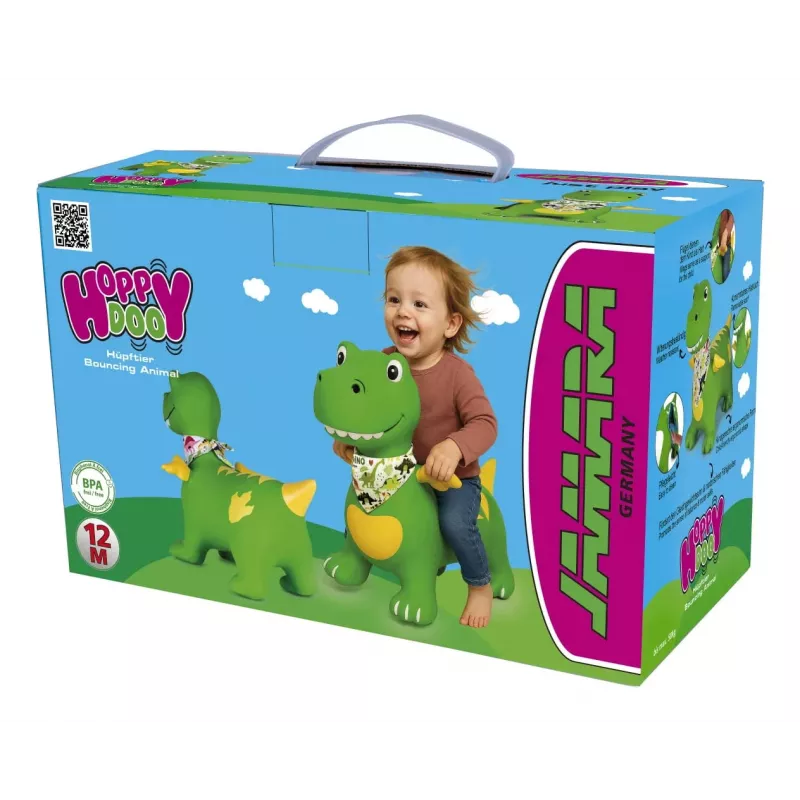 Bouncing animal Jamara HoppyDoo Dino with wings green with pump