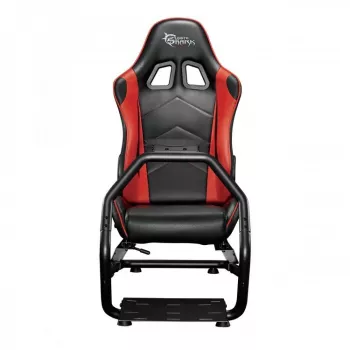 White Shark RSC-303 King of Speed Racing Simulator Cockpit - Steel Frame, Reclining PVC Leather Seat, Universal Wheel & Pedal Mounts
