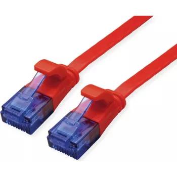 VALUE Patch Cable Cat.6A (Class EA) UTP, extra-Flat, Red, 5 m (21.99.2025)