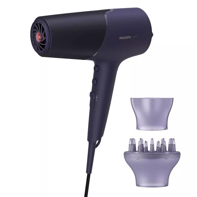 Hair dryer Philips 5000 series BHD514/00, 2300 W, violet, 6 speeds, 6 heat levels, ionic, cool shot