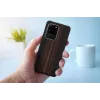 Phone case man and wood Galaxy S20 Ultra ebony black — protective smartphone cover