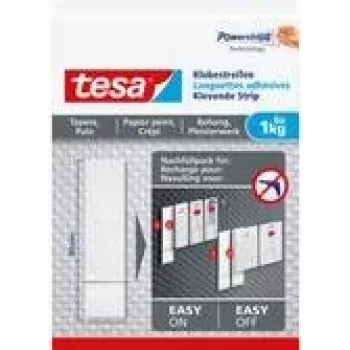 tesa 77771 Adhesive Strips for Tapeten and Putz White Contents: 3 pc(s) (77771)