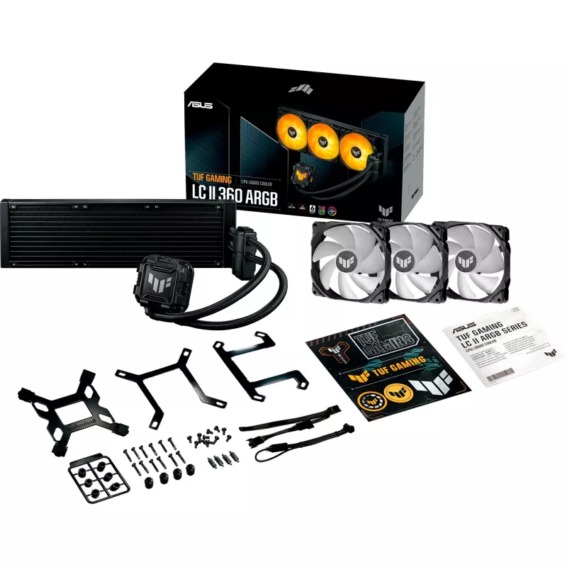 ASUS TUF GAMING LC II 360 ARGB Processor Liquid cooling kit 12 cm Black