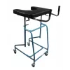 Four-wheeled support walker VITEA CARE VCBK2A with adjustable height, folding steel frame, brakes, 4 rubber wheels, max load 125 kg
