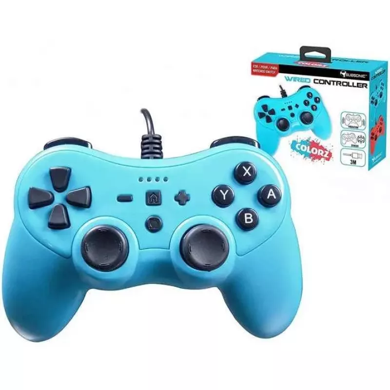 Wired controller SUBSONIC SA5488-1 Neon Blue — for Nintendo Switch, wired connection