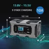 Charger QOLTEC 52493 12V 10A with repair function for AGM batteries