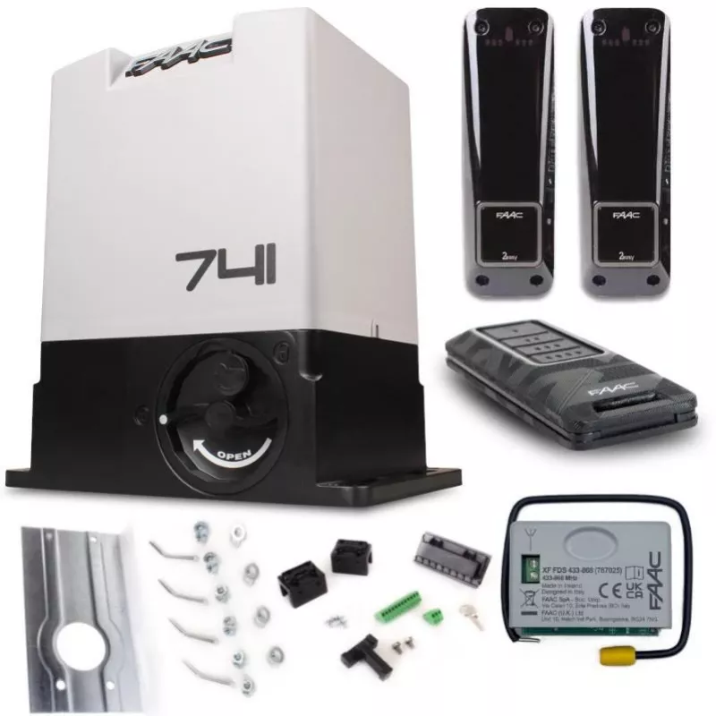 Sliding gate opener FAAC Delta 3 Kit 741 — for gates up to 900 kg, kit model 741