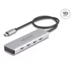 DeLOCK USB Type-C Hub 10 Gbps 4 Ports Aluminium Grey
