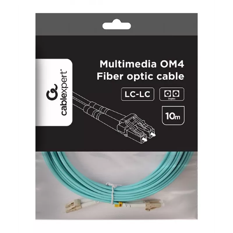 Gembird Multimode Duplex OM4 50/125 Fiber Optic Cable LC/LC 10 m