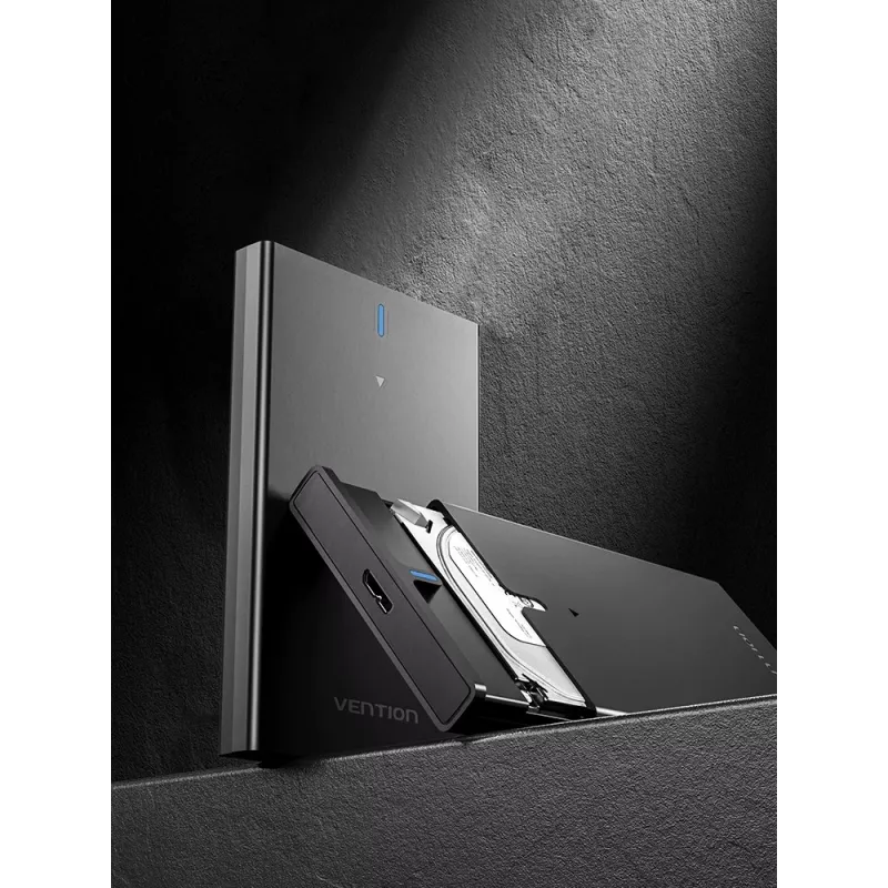 Vention 2.5 inch SATA Hard Drive Enclosure (USB 3.0 Micro-B) Black